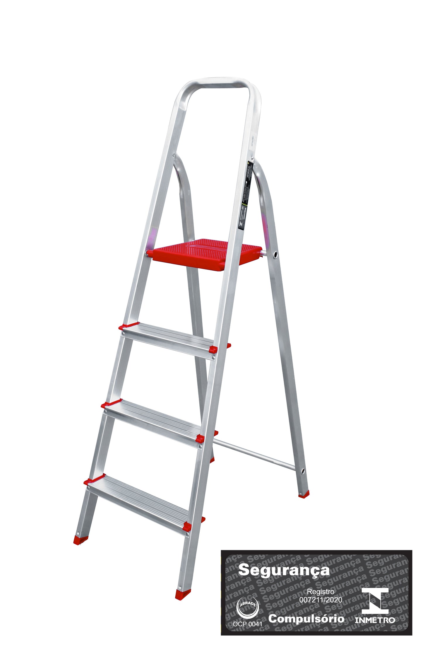 BOTAFOGO ESCADA DE ALUMINIO 4 DEGRAUS