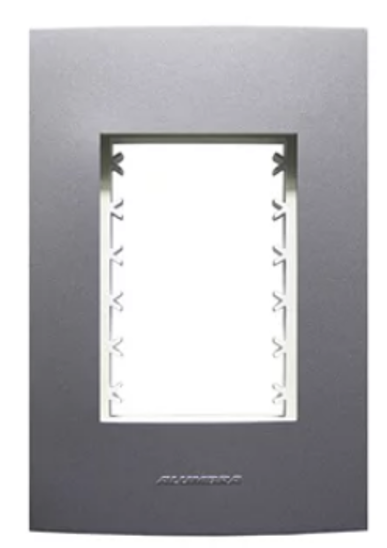 INOVA PRO CLASS PLACA 4X2 C/ SUPORTE 03 MÓDULOS GRAFITE