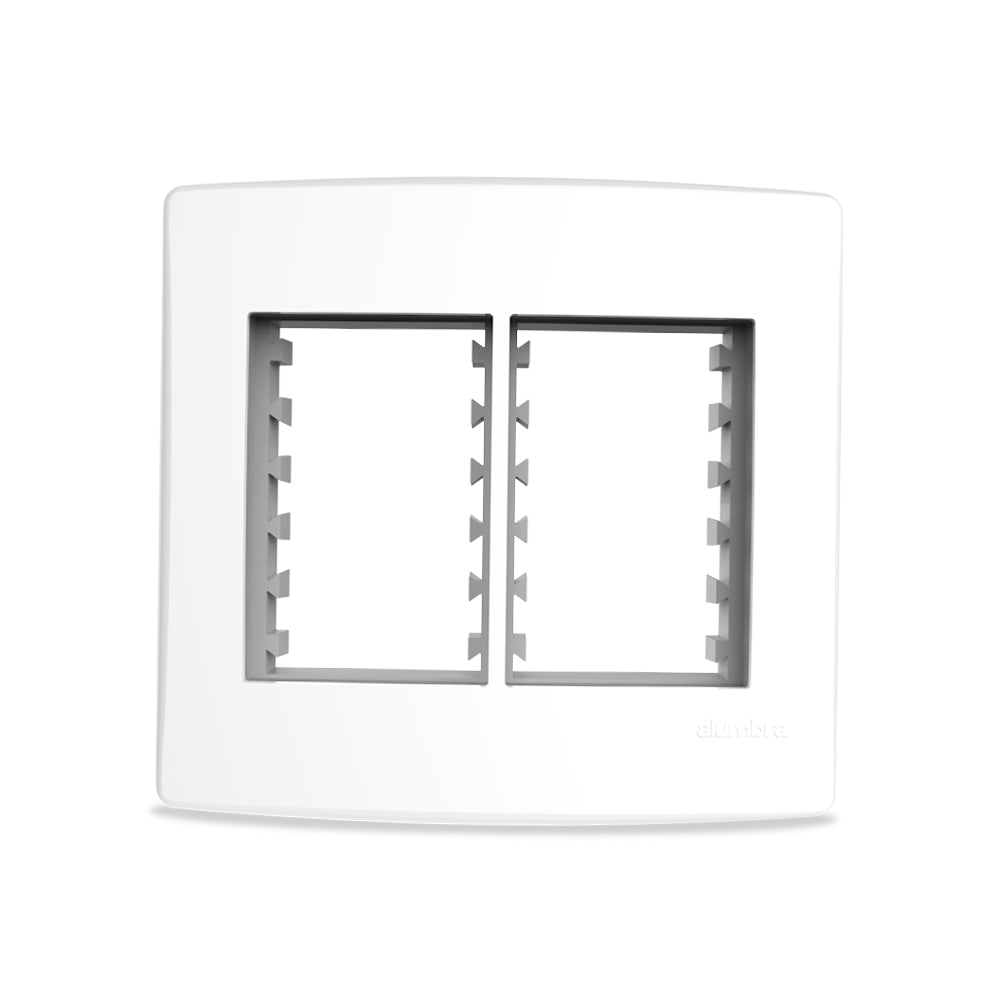 PLACA C/ SUP. 4X4 - 6 MÓDULOS - BIANCO PRO