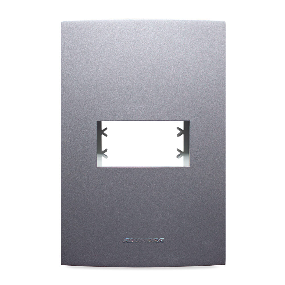 INOVA PRO CLASS PLACA 4X2 C/ SUPORTE 01 MÓDULO GRAFITE