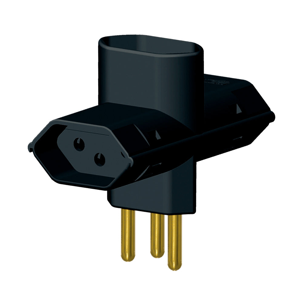 PLUGUES BENJAMIM 2P + T 10A PRETO