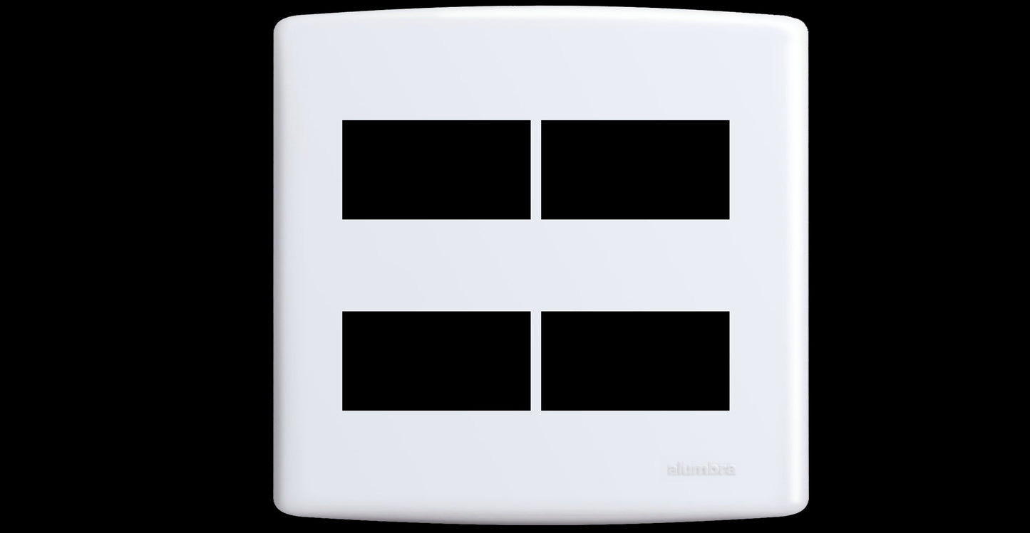 ALUMBRA SIENA PLACA C/ SUP. 4X4 - 04 MÓDULOS DISTANCIADOS