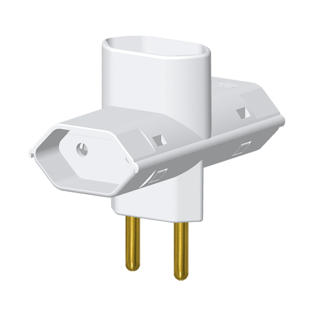 PLUGUES BENJAMIM 2P 10A BRANCO