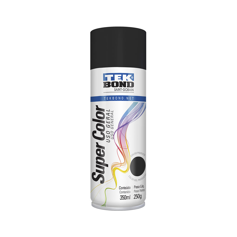 TEK BOND TINTA AEROSSOL PRETO FOSCO USO GERAL 350ML/250G