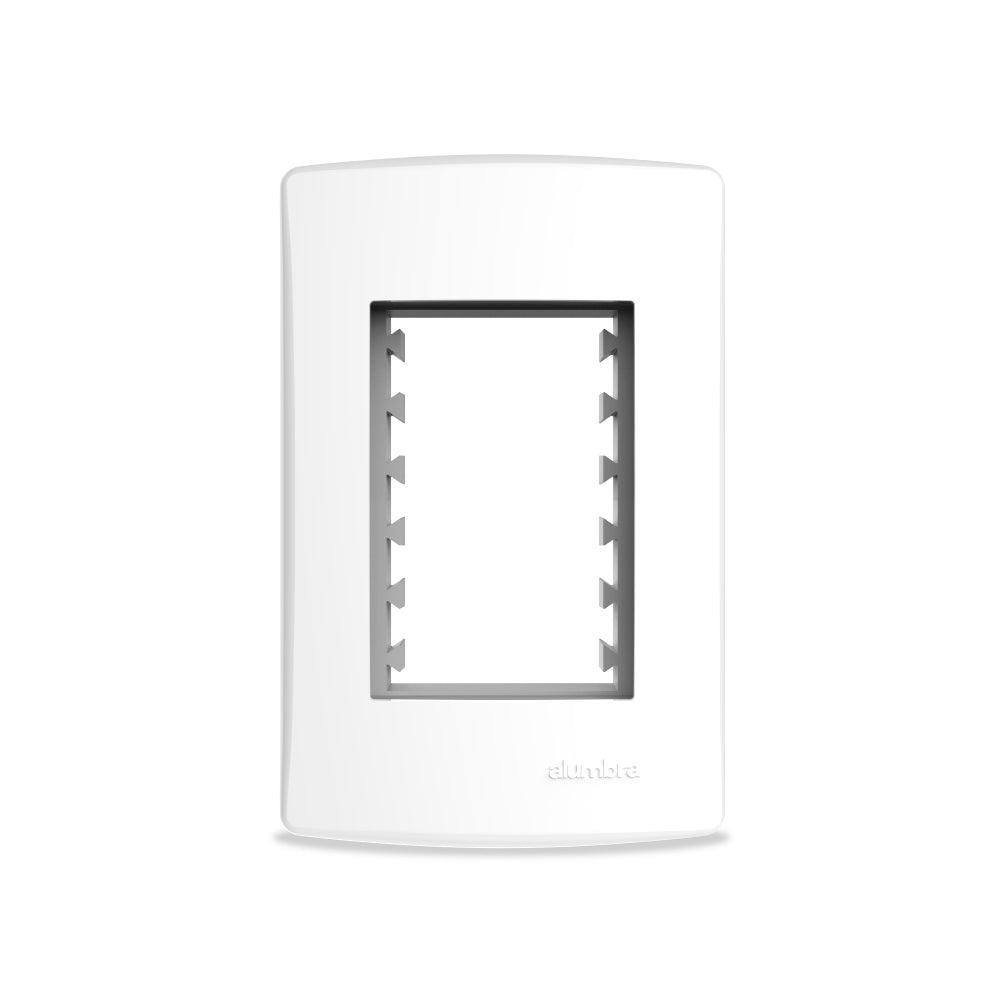 PLACA C/ SUP. 4X2 - 3 MÓDULOS BIANCO PRO
