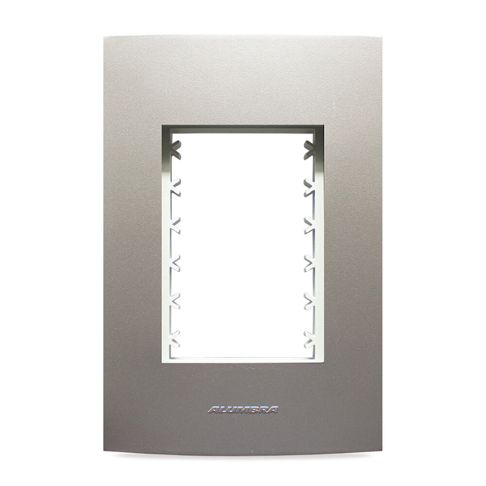 INOVA PRO CLASS PLACA 4X2 C/ SUPORTE 03 MÓDULOS TITANIUM