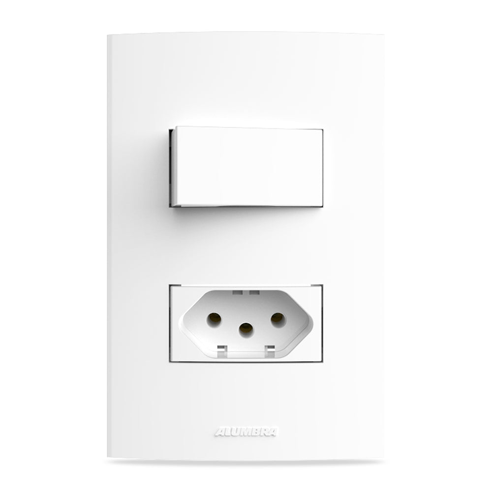 INTERRUPTOR PARALELO COM 1 TOMADA 10A C/PL 4X2 BR INOVA PRO