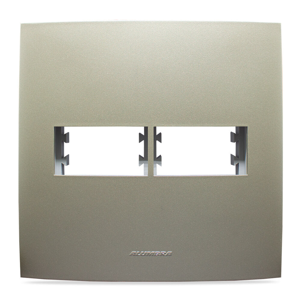 INOVA PRO CLASS PLACA 4X4 C/ SUPORTE 02 MÓDULOS CHAMPAGNE