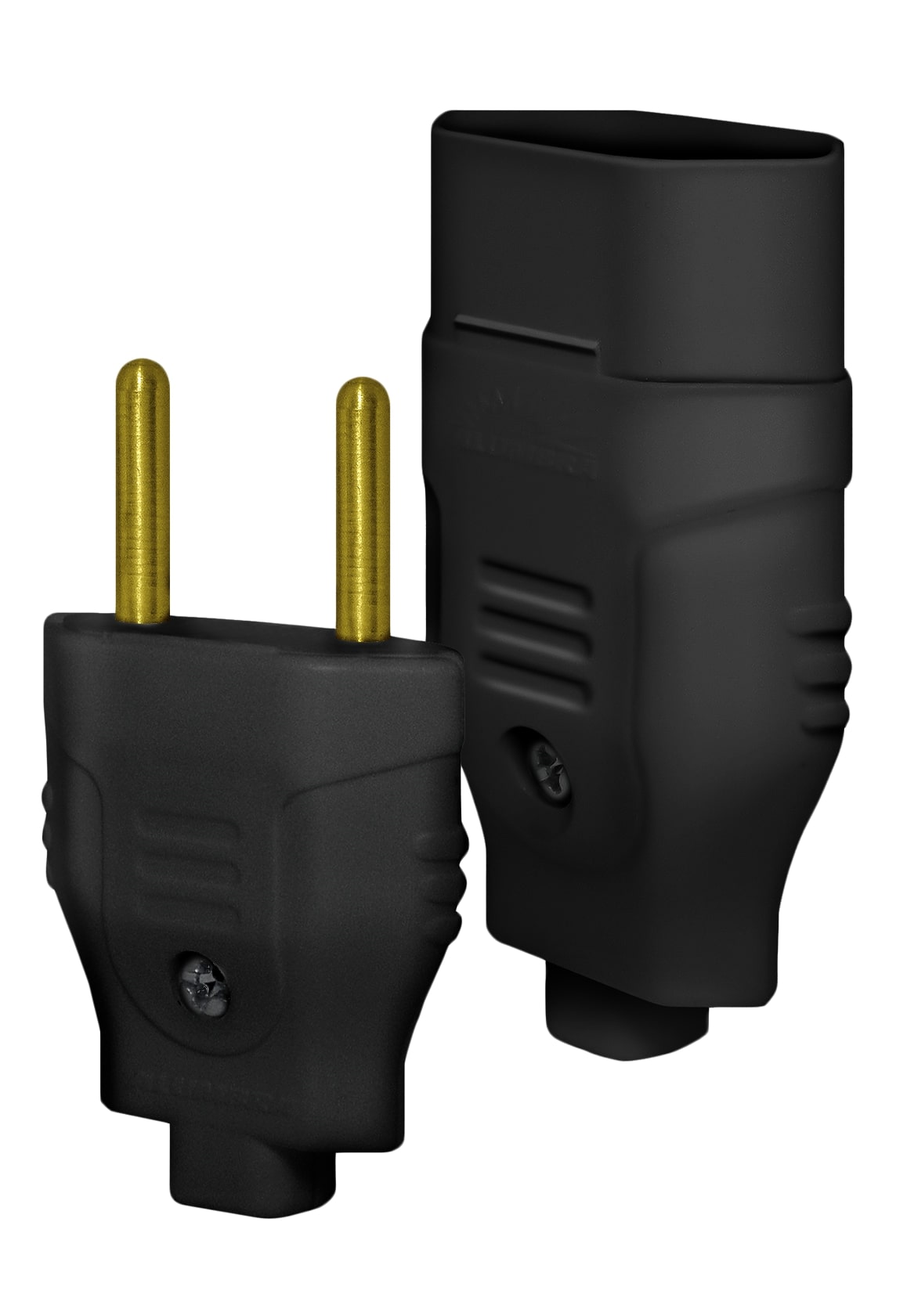 ALUMBRA PLUGUE CONJUNTO MACHO+FÊMEA 2P 10A PRETO