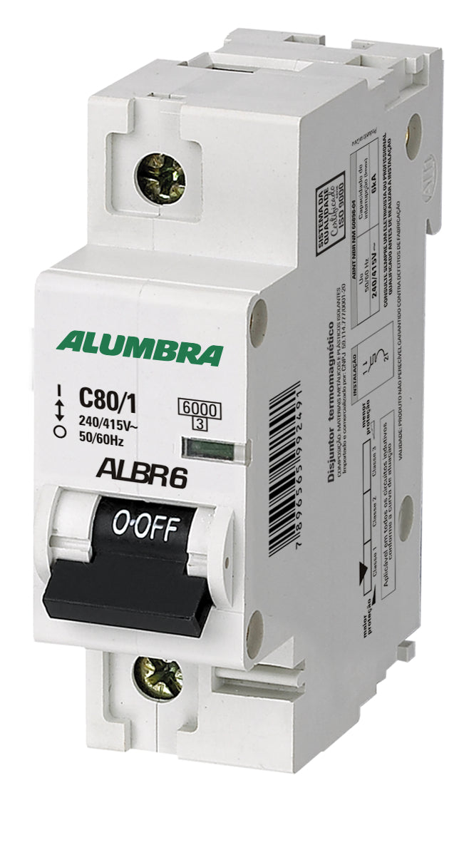 ALUMBRA DISJUNTOR 1P 80A 6KA