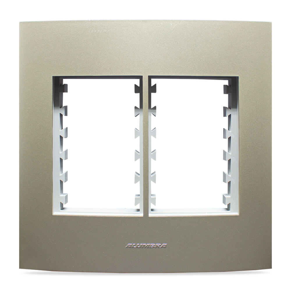 INOVA PRO CLASS PLACA 4X4 C/ SUPORTE 06 MÓDULOS CHAMPAGNE