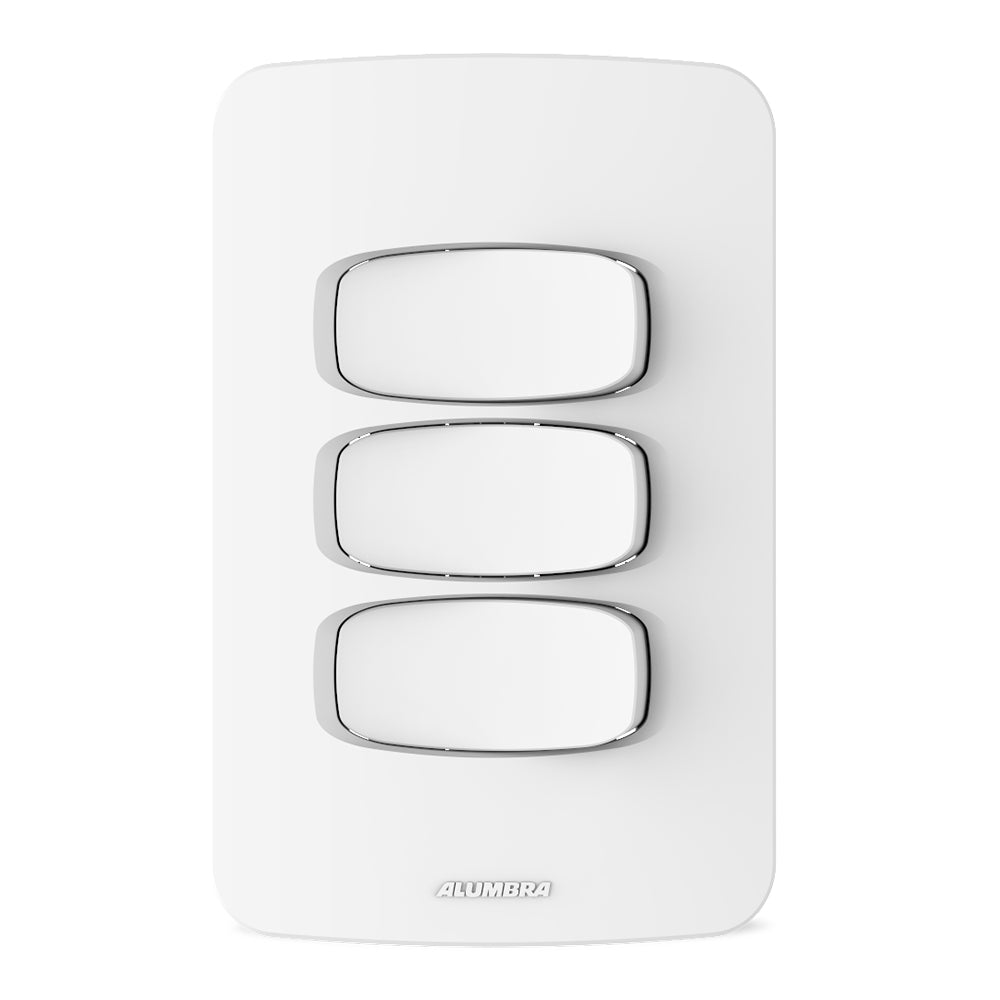 ALUMBRA GRACIA 3 INT.SIMP.10A 250V C/PL.4X2 BR