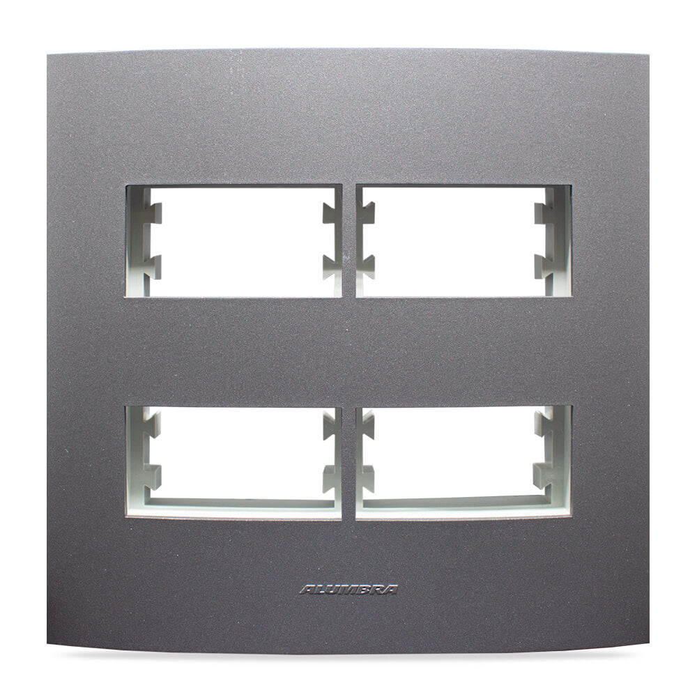 INOVA PRO CLASS PLACA 4X4 C/ SUPORTE 04 MÓDULOS DISTANCIADOS GRAFITE