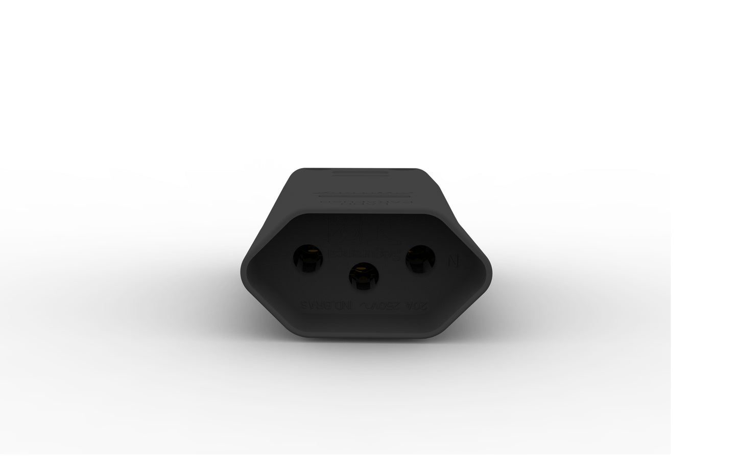 ALUMBRA PLUGUE FÊMEA C/ PRENSA CABO 2P+T 20A PRETO