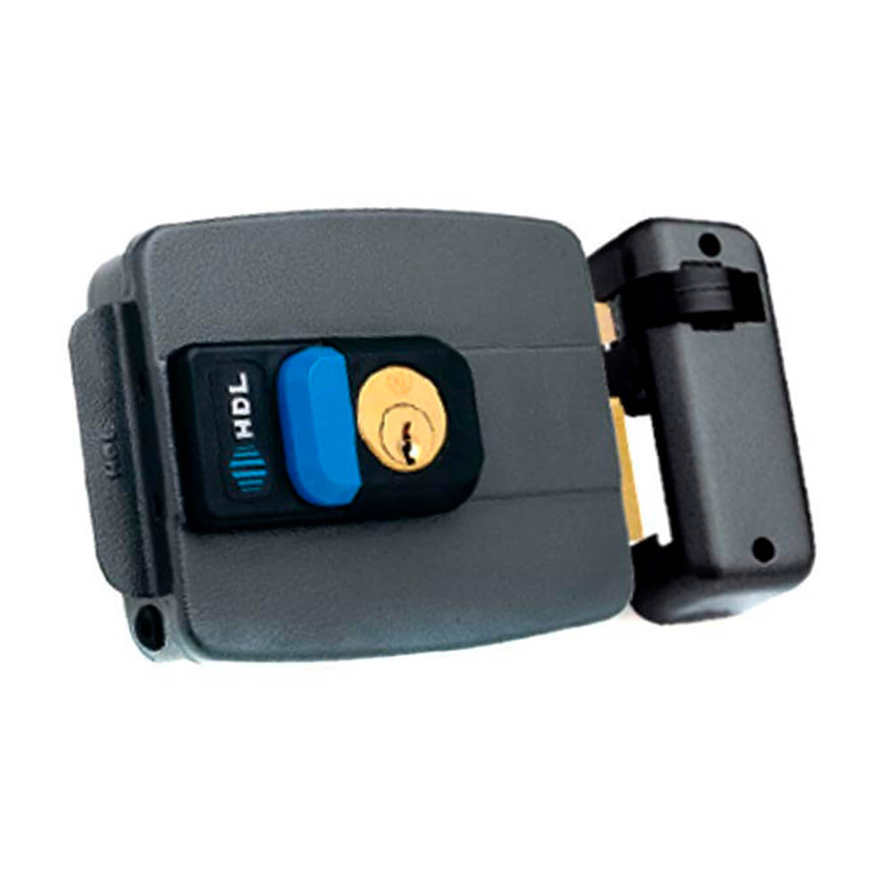 HDL FECHADURA C90 DUPLA C/ BOTÃO CINZA