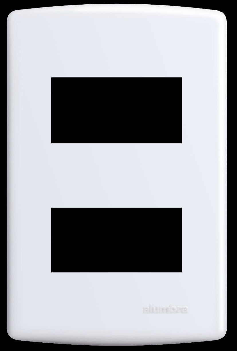 ALUMBRA SIENA PLACA C/ SUP. 4X2 - 02 MÓDULOS DISTANCIADOS