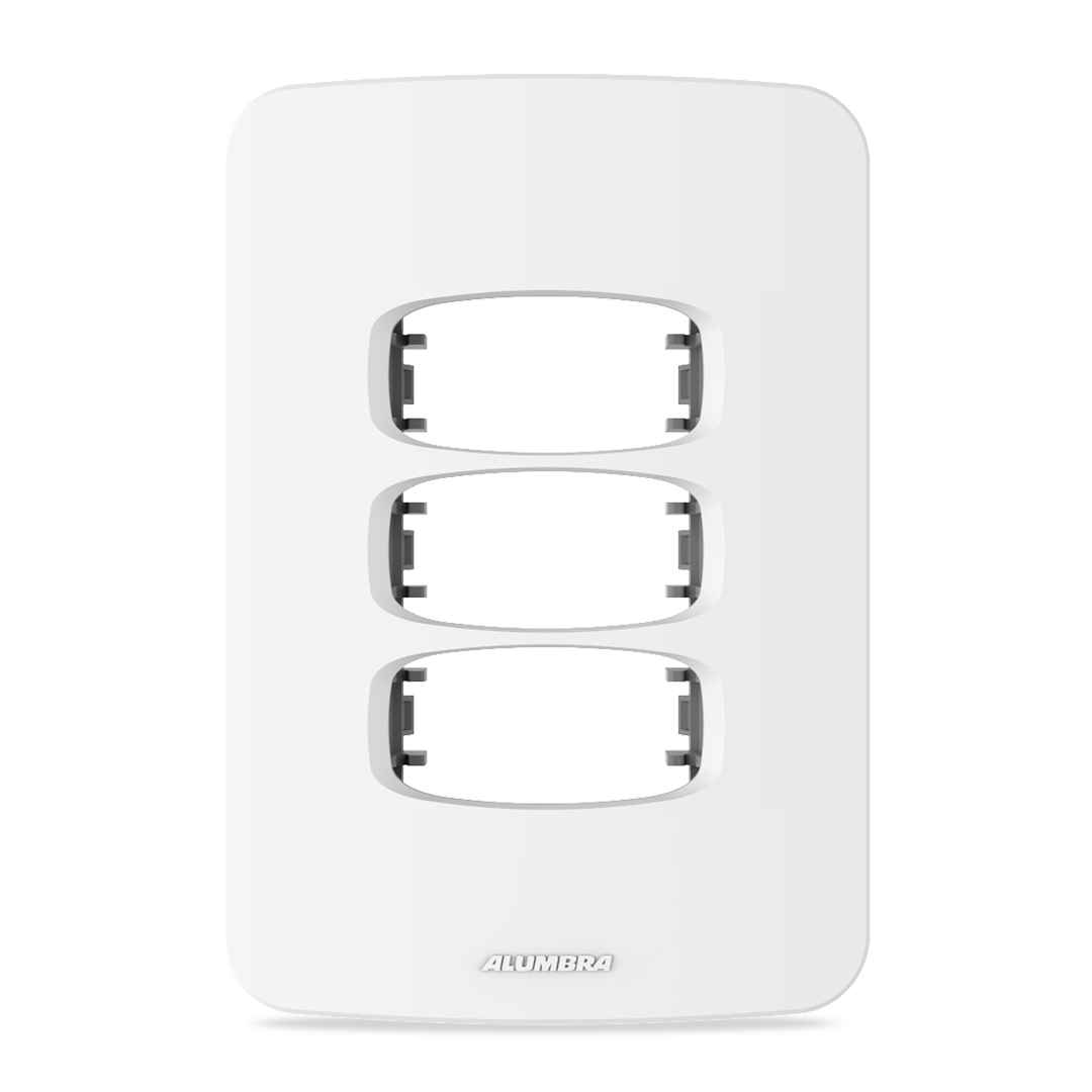 ALUMBRA GRACIA MAXX PLACA C/ SUPORTE 4X2 - 3 MÓDULOS