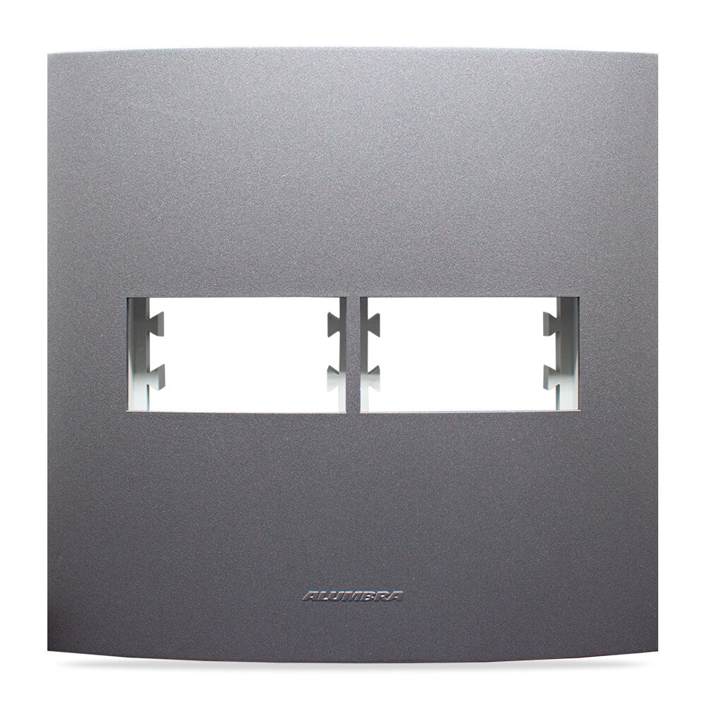 INOVA PRO CLASS PLACA 4X4 C/ SUPORTE 02 MÓDULOS GRAFITE