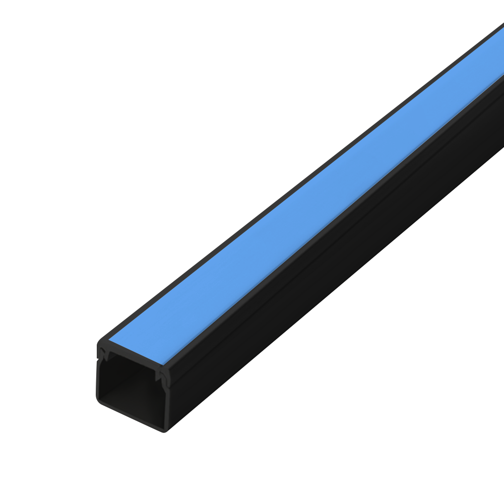 ALUMBRA CANALETA 10x10x2000mm C/ FITA ADESIVA BLACK PIANO