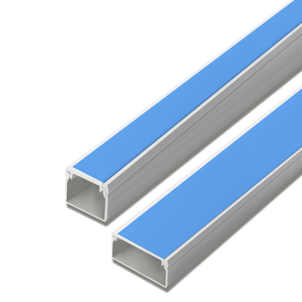 ALUMBRA CANALETA 20x10x2000mm C/ FITA ADESIVA BRANCA