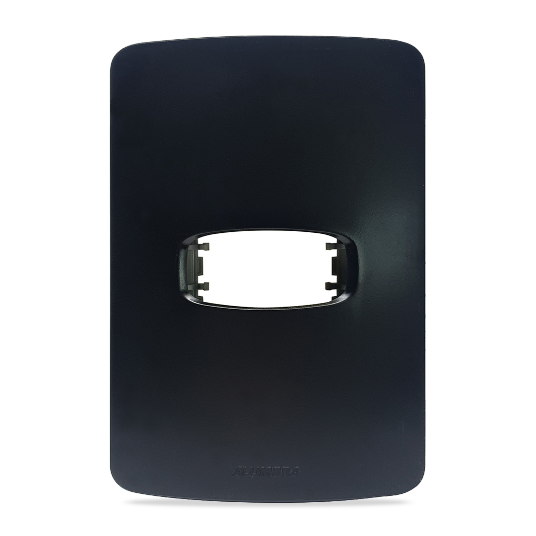 ALUMBRA GRACIA MAXX BLACK PLACA C/ SUPORTE 4X2 - 1 MÓDULO HORIZONTAL