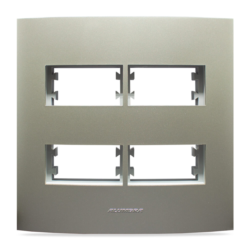 INOVA PRO CLASS PLACA 4X4 C/ SUPORTE 04 MÓDULOS DISTANCIADOS CHAMPAGNE