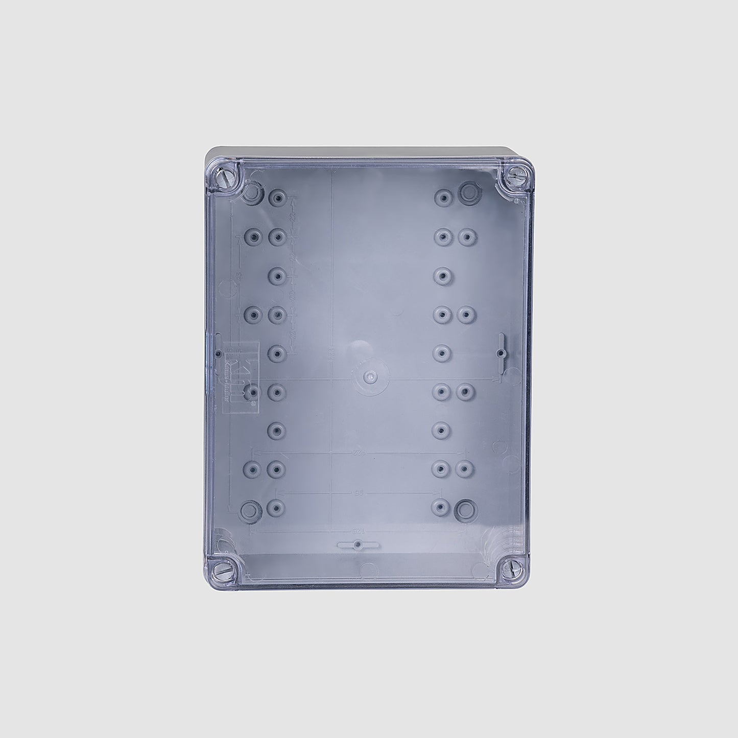 CAIXA DE PASSAGEM 300X220X148 CEGA TAMPA TRANSPARENTE ALTA