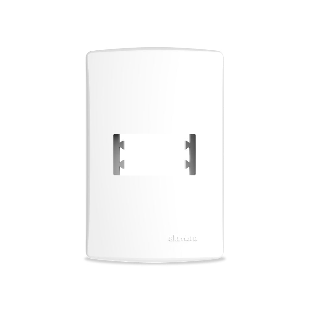 PLACA C/ SUP. 4X2 - 1 MÓDULO HORIZONTAL BIANCO PRO