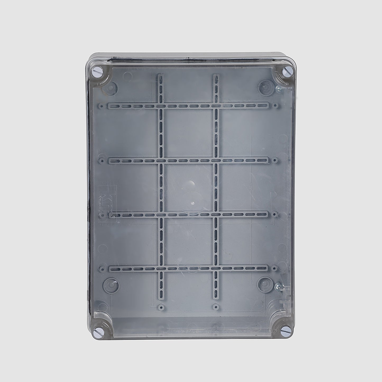 CAIXA DE PASSAGEM 384X304X120 CEGA TAMPA TRANSPARENTE BAIXA