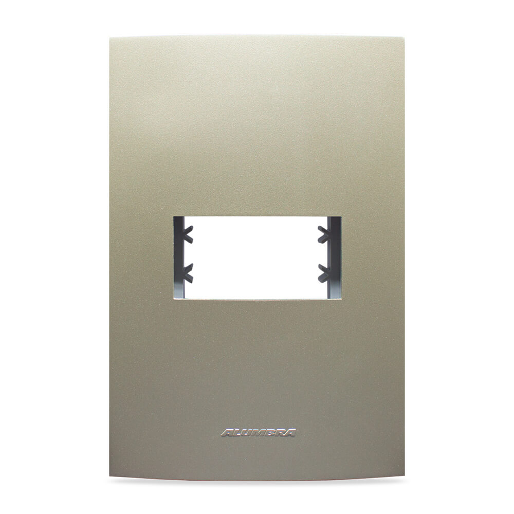 INOVA PRO CLASS PLACA 4X2 C/ SUPORTE 01 MÓDULO CHAMPAGNE