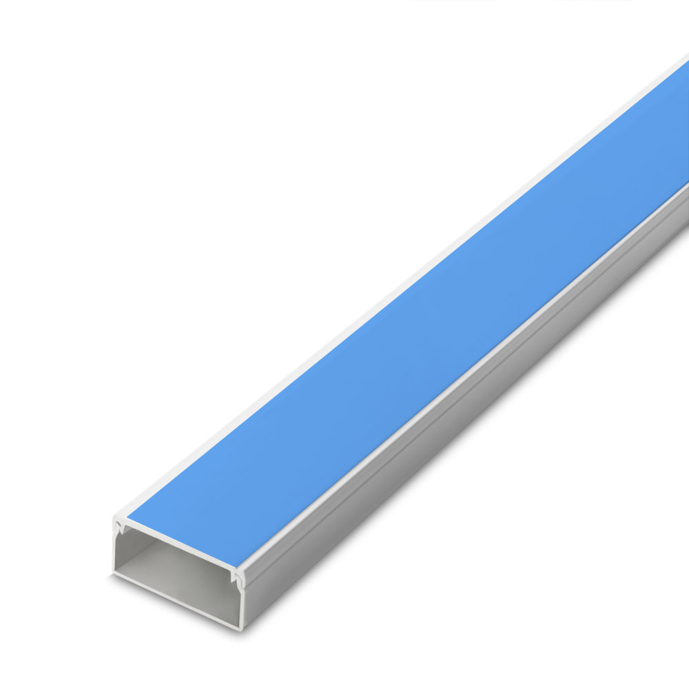 ALUMBRA CANALETA 20x10x2000mm C/ FITA ADESIVA BRANCA