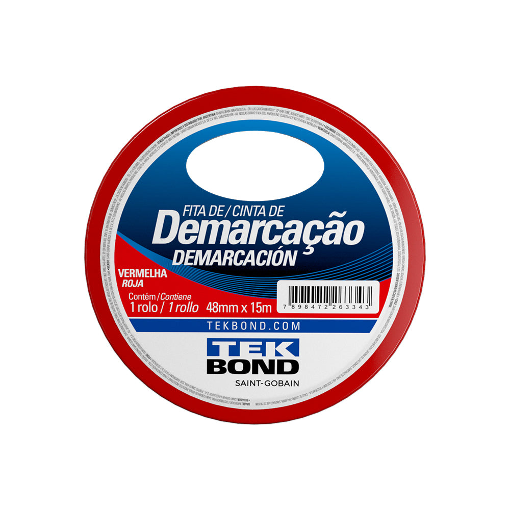 FITA DEMARCAÇÃO VERMELHA 48MMX15M