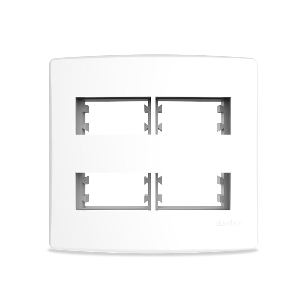 PLACA C/ SUP. 4X4 - 4 MÓDULOS DISTANCIADOS - BIANCO PRO