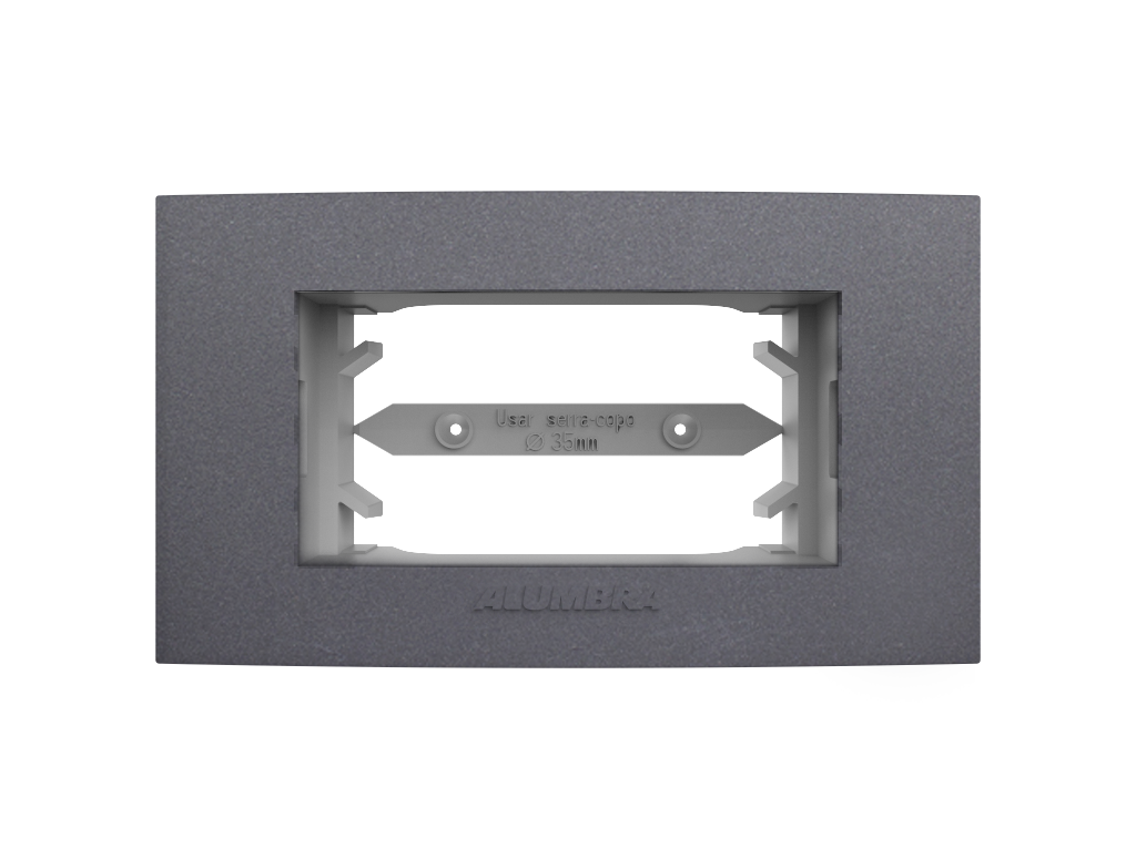 ALUMBRA CLASS PLACA 1 MOD C/SUP P/ MOV IP GRAFITE