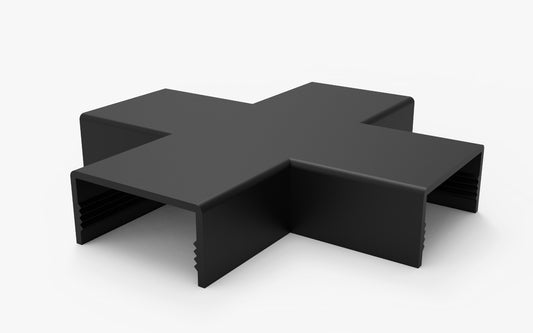 ALUMBRA MATA JUNTA CRUZETA 20X10MM PRETA