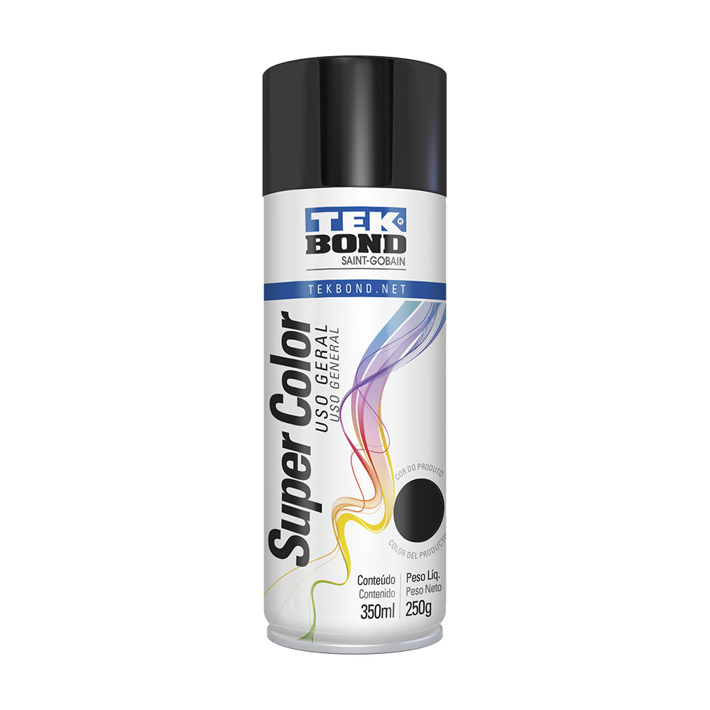 TINTA AEROSSOL PRETO BRILHANTE USO GERAL 350ML/250G